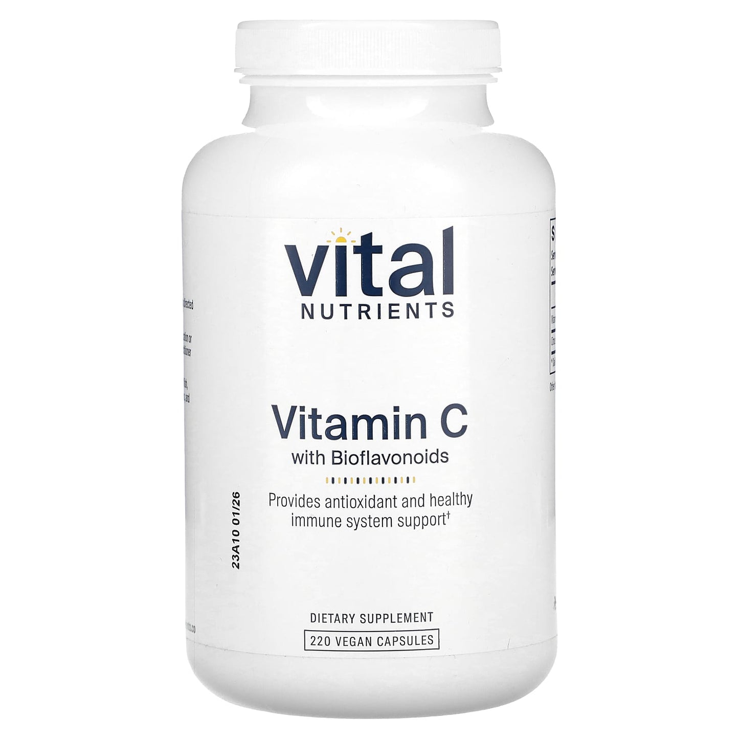 Vital Nutrients, Vitamin C With Bioflavonoids, 220 Vegan Capsules - Image 1