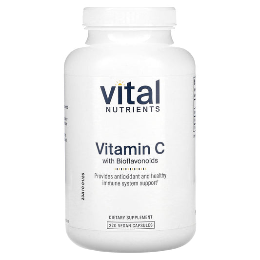 Vital Nutrients, Vitamin C With Bioflavonoids, 220 Vegan Capsules - Image 1