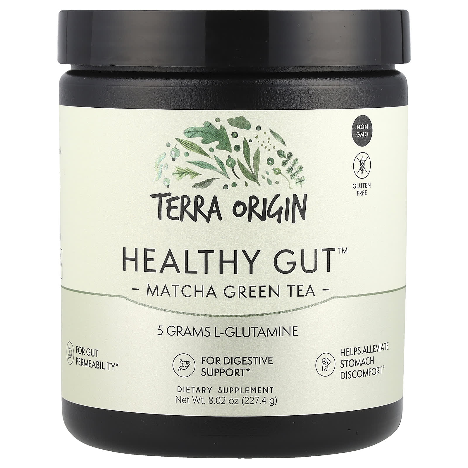 Terra Origin, Healthy Gut™, Matcha Green Tea , 8.02 oz (227.4 g) - Image 1