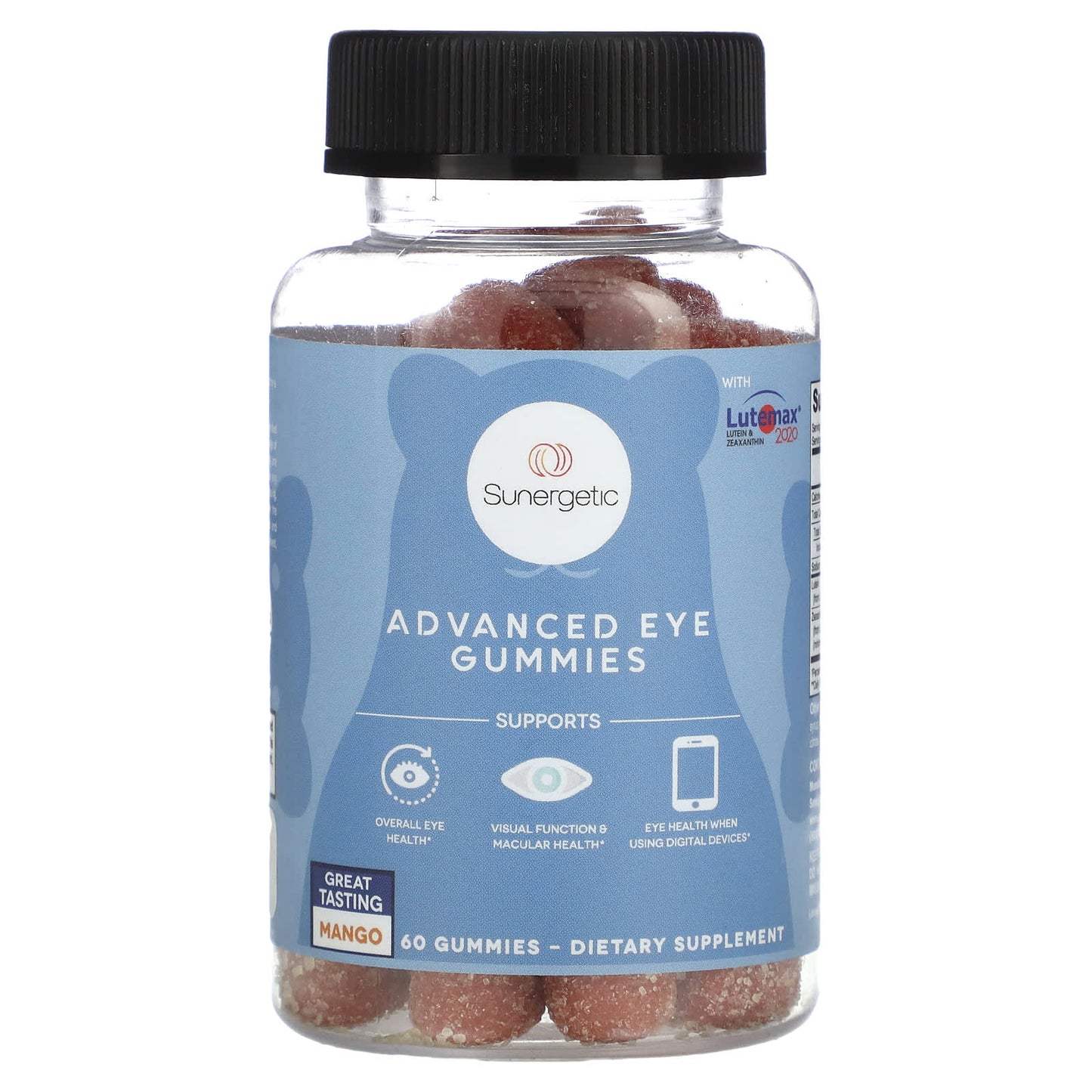 Sunergetic, Advanced Eye Gummies, Mango, 60 Gummies - Image 1