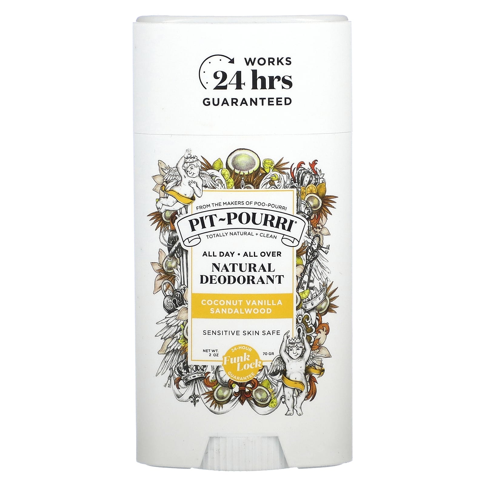 Poo-Pourri, Pit-Pourri® Natural Deodorant, Coconut Vanilla Sandalwood, 2 oz (70 g) - Image 1