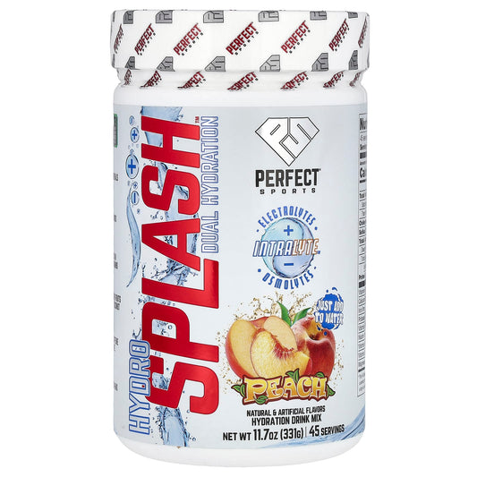 PERFECT Sports, Hydro Splash, Dual Hydration, Peach, 11.7 oz (331 g) - Image 1