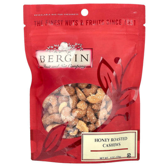 Taste the Difference with Bergin's Honey Roasted Cashews, 6 oz - Image 1