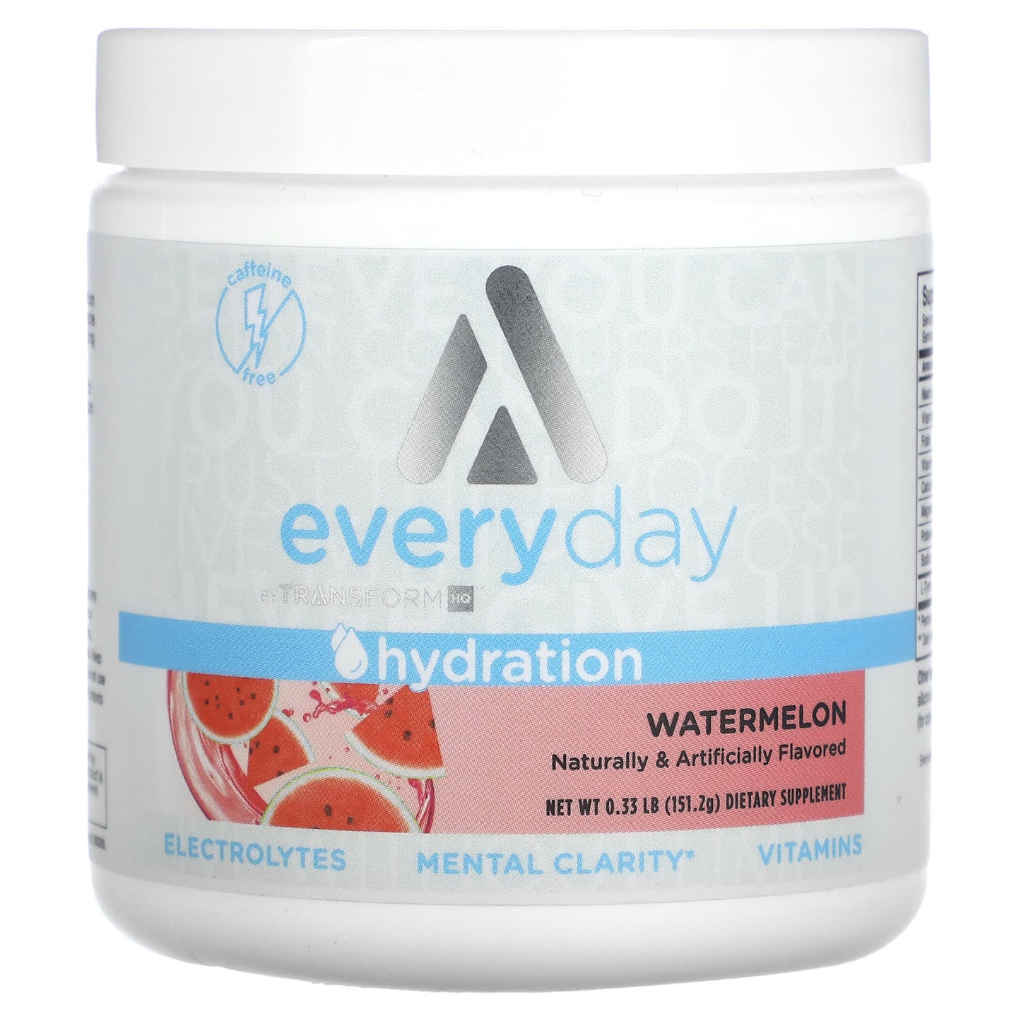 TransformHQ, Everyday, Hydration, Caffeine Free, Watermelon, 0.33 lb (151.2 g) - Image 1