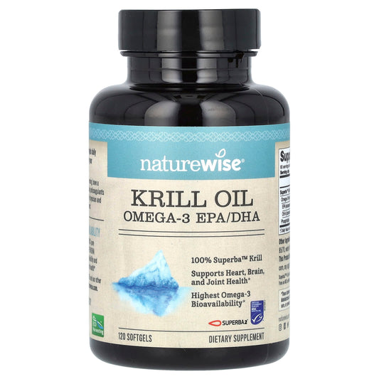 NatureWise, Krill Oil, Omega-3 EPA/DHA, 120 Softgels - Image 1