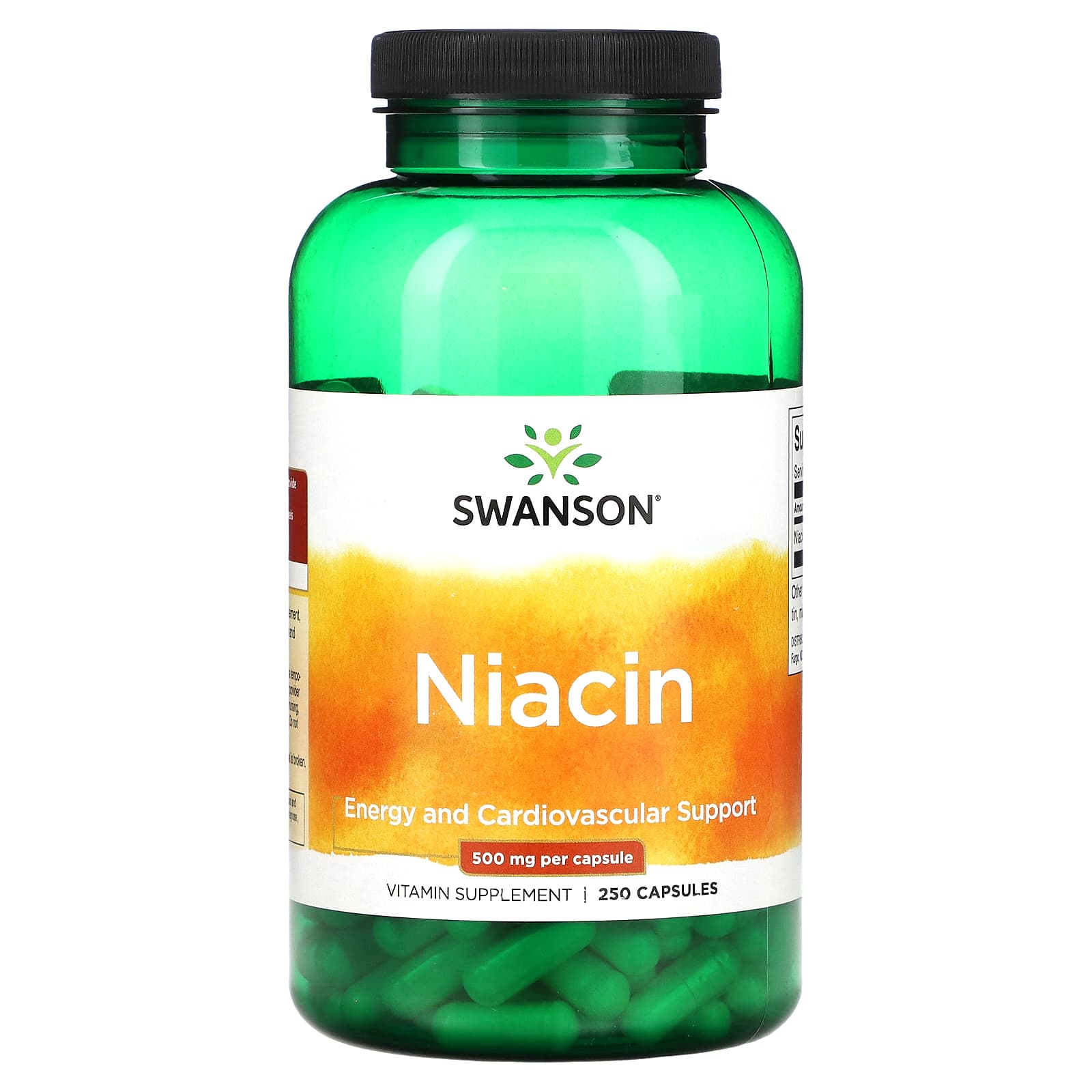 Swanson, Niacin, 500 mg, 250 Capsules - Image 1