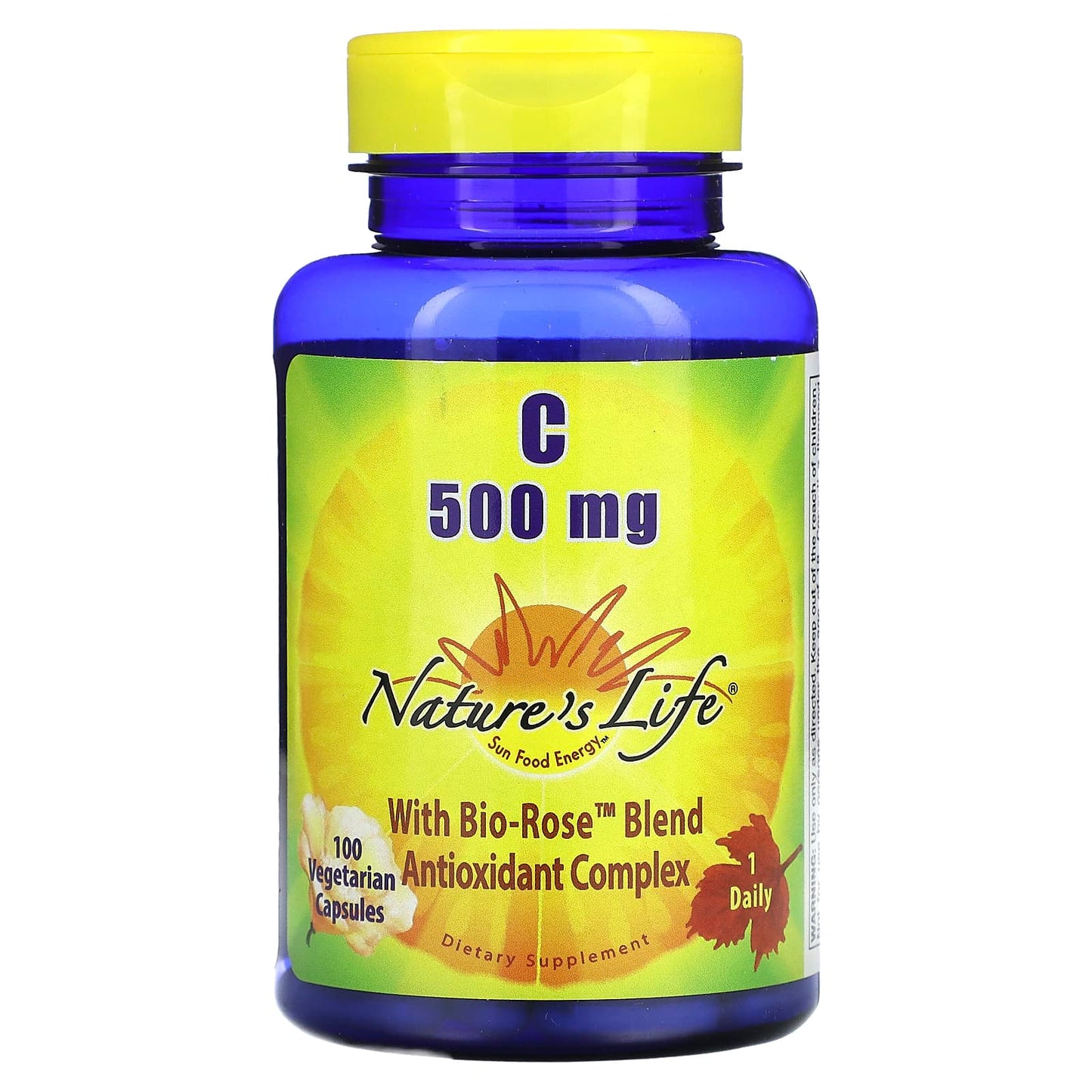 Nature's Life, Vitamin C, 500 mg, 100 Vegetarian Capsules - Image 1