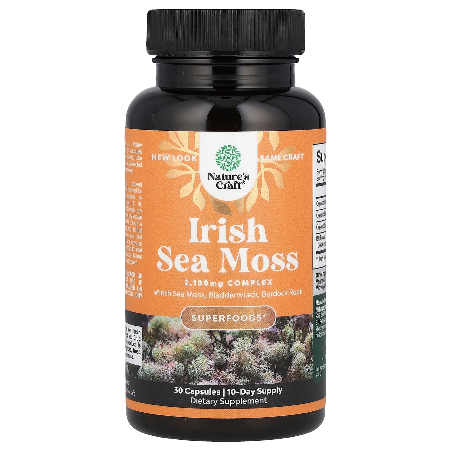 Nature's Craft, Irish Sea Moss, 30 Capsules - Image 1