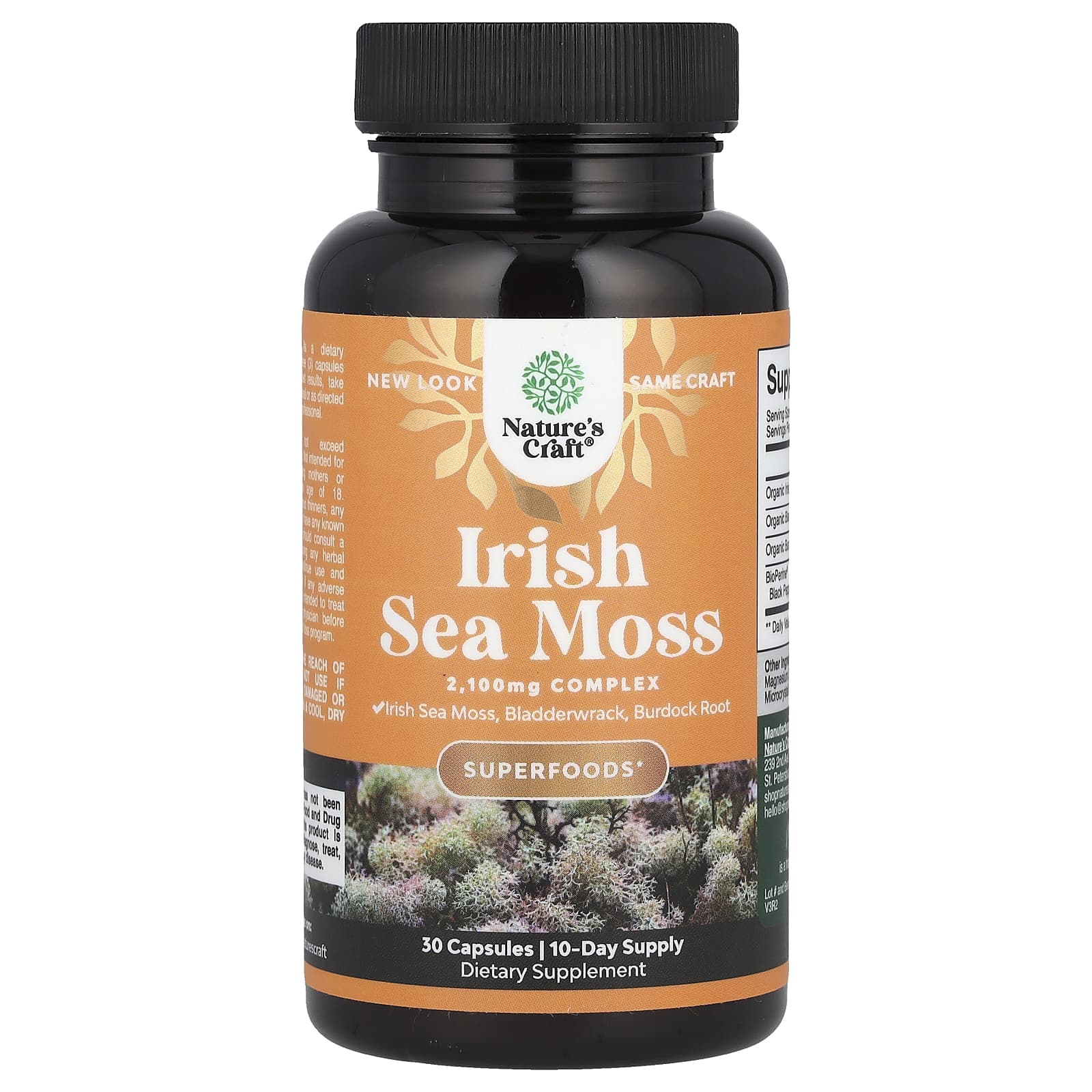 Nature's Craft, Irish Sea Moss, 30 Capsules - Image 1