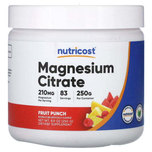 Nutricost, Magnesium Citrate, Fruit Punch, 8.9 oz (250 g) - Image 1