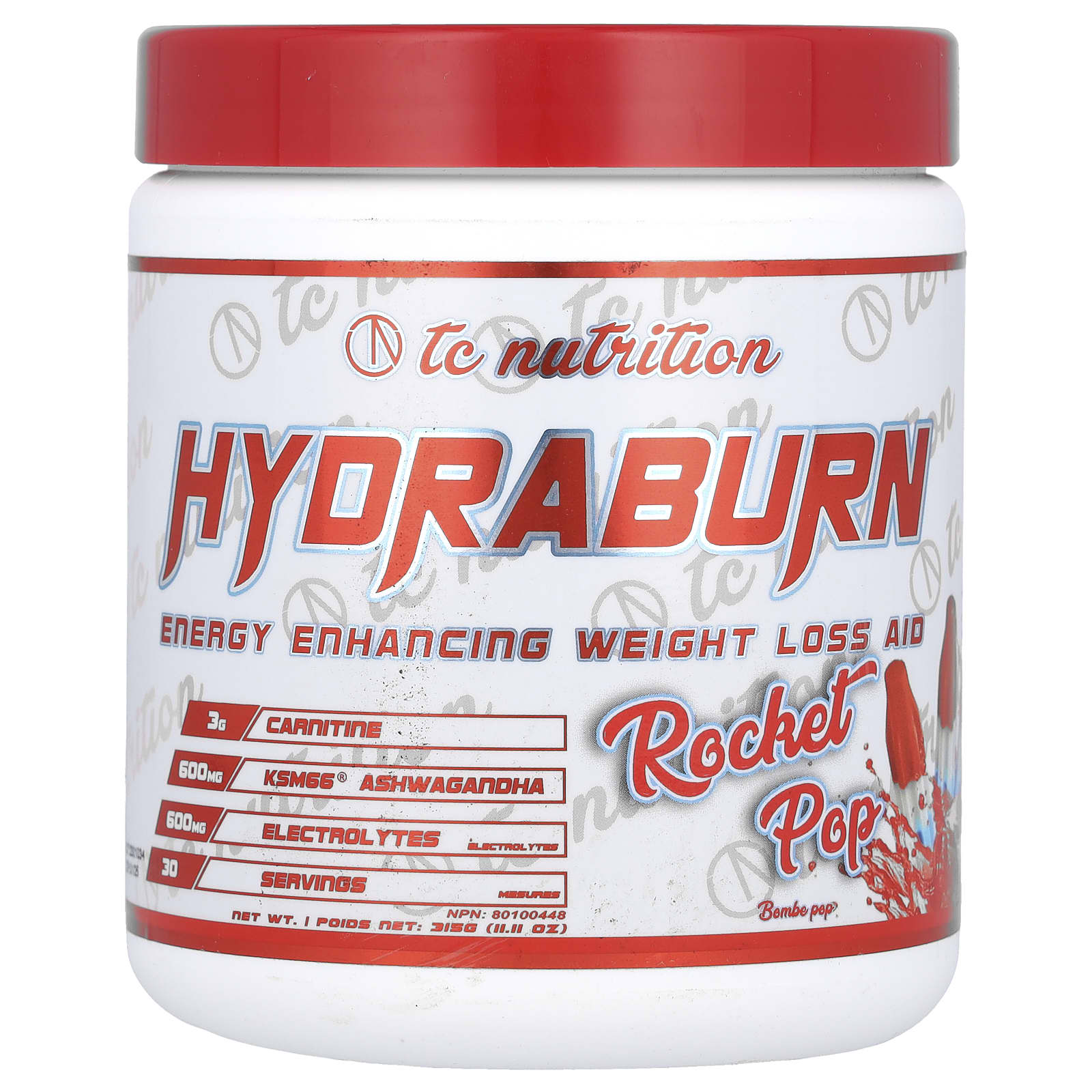 TC Nutrition, Hydraburn, Energy Enhancing Weight Loss Aid, Rocket Pop, 11.11 oz (315 g) - Image 1