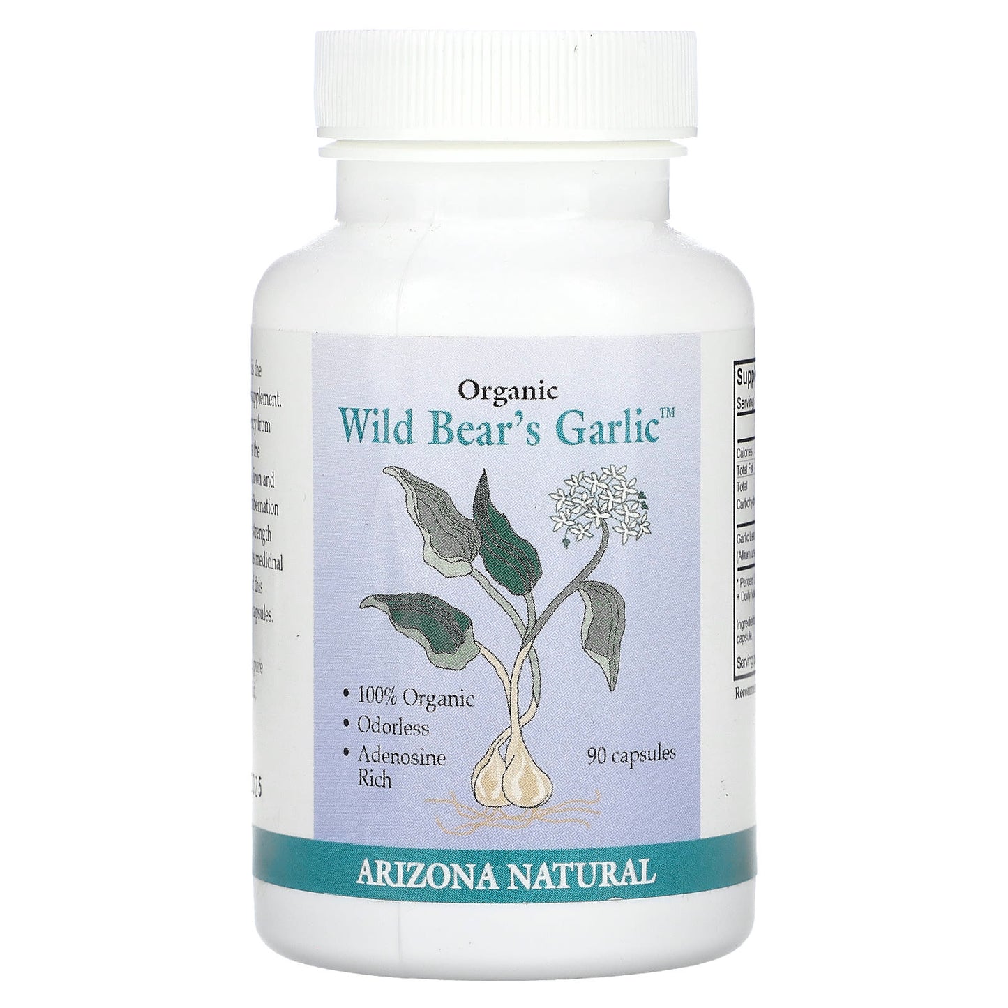 Wild Bear's Organic Garlic Supplement - 90 Capsules by Arizona Natural - Image 1