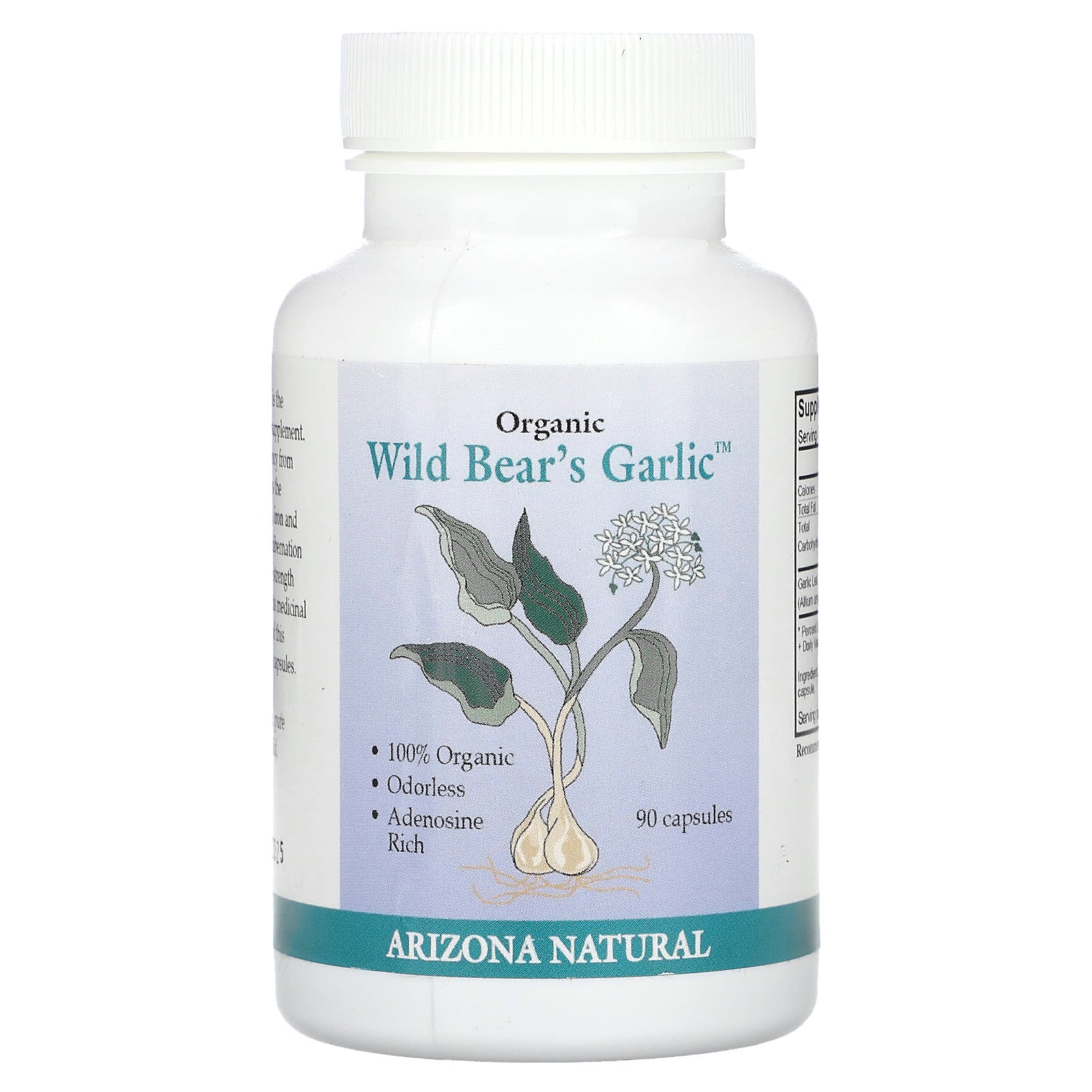 Wild Bear's Organic Garlic Supplement - 90 Capsules by Arizona Natural - Image 1