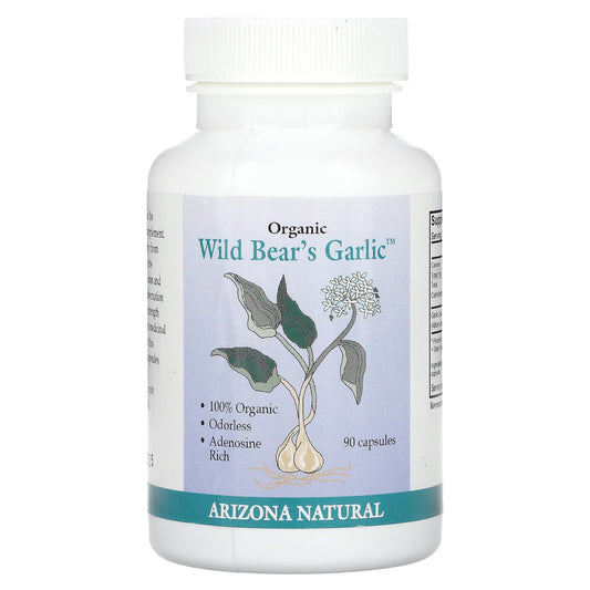 Wild Bear's Organic Garlic Supplement - 90 Capsules by Arizona Natural - Image 1