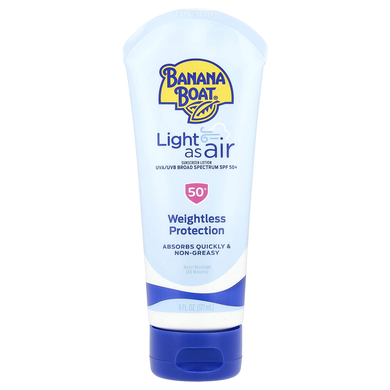 Banana Boat Light As Air Sunscreen Lotion SPF 50+ 6 fl oz - Image 1