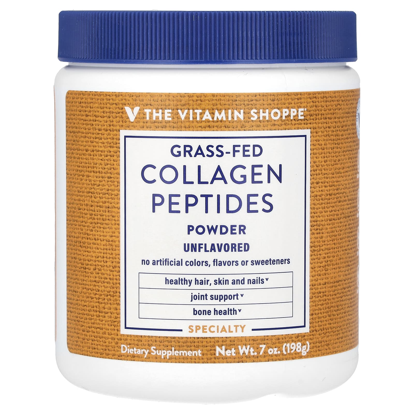 The Vitamin Shoppe, Grass-Fed Collagen Peptides Powder, Unflavored, 7 oz (198 g) - Image 1