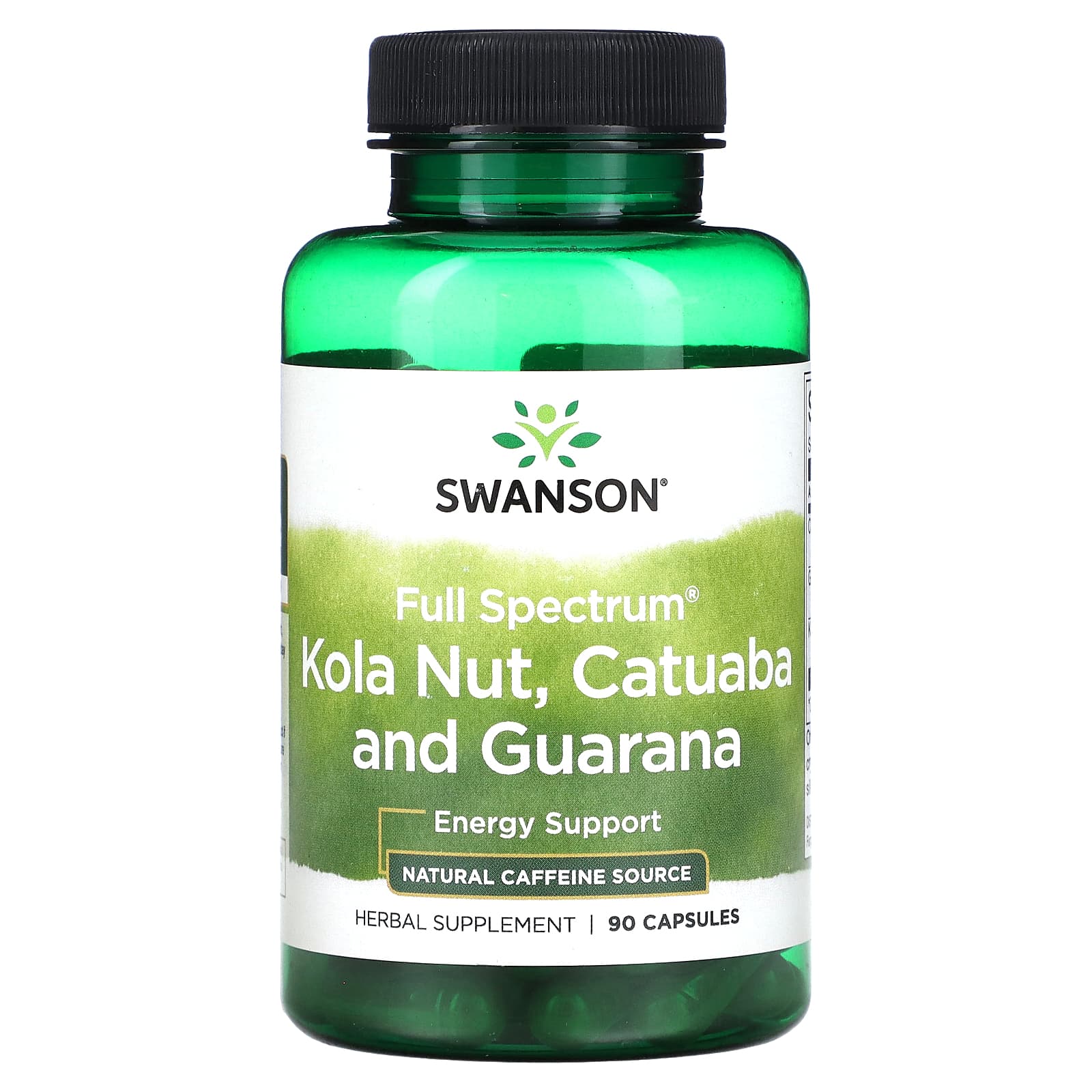 Swanson, Full Spectrum Kola Nut, Catuaba and Guarana, 90 Capsules - Image 1