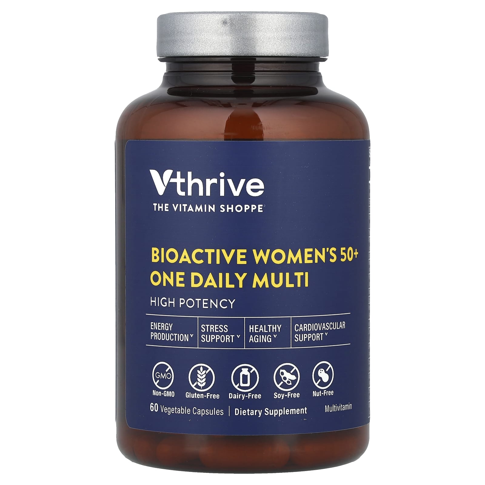 Vthrive, Bioactive Women's 50+ One Daily Multi, 60 Vegetable Capsules - Image 1