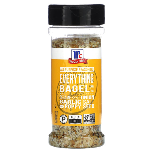 McCormick, All Purpose Seasoning, Everything Bagel with Sesame Seed, Onion, Garlic Salt and Poppy Seed, 4.8 oz (136 g) - Image 1