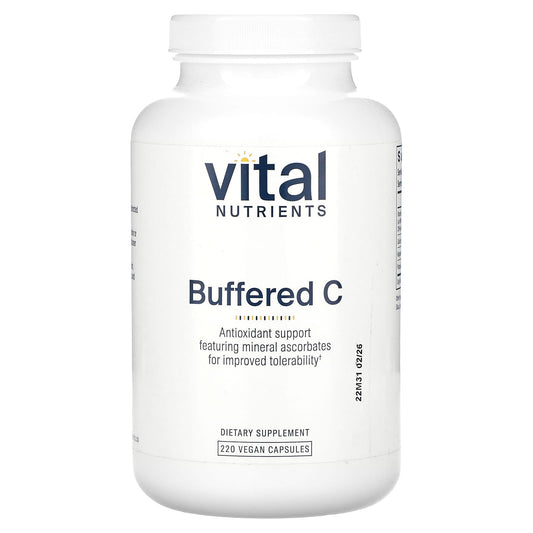 Vital Nutrients, Buffered C, 220 Vegan Capsules - Image 1