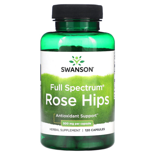 Swanson, Full Spectrum® Rose Hips, 500 mg, 120 Capsules - Image 1