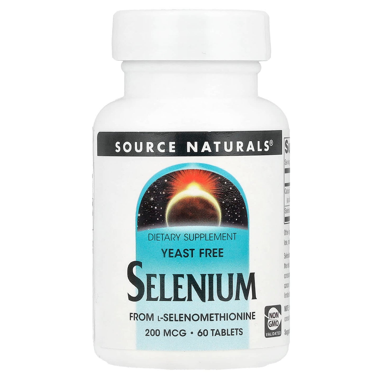 Source Naturals, Selenium, Yeast Free, 200 mcg, 60 Tablets - Image 1
