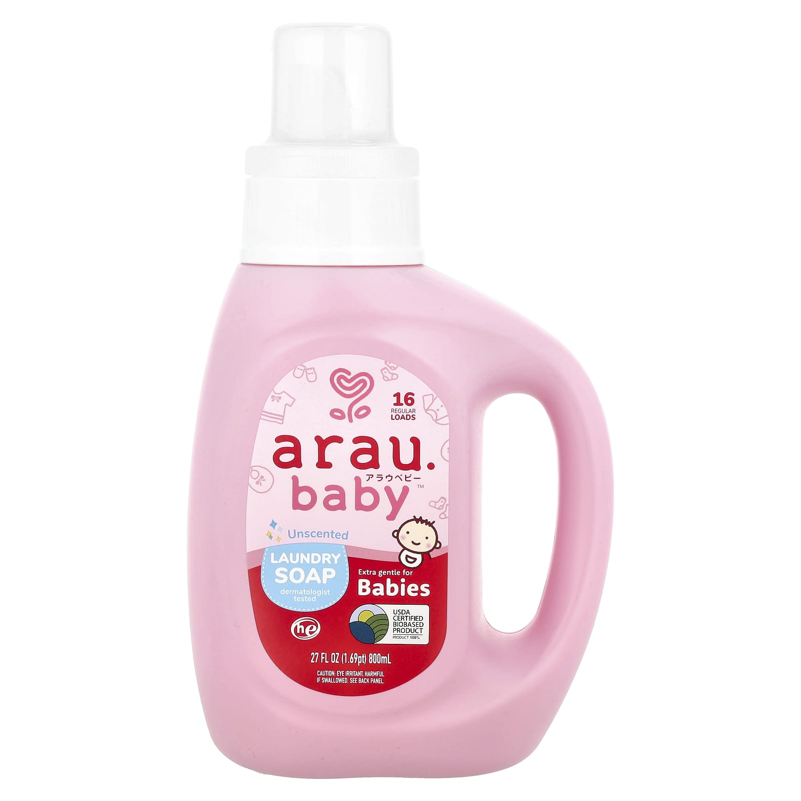 Gentle Laundry Soap for Babies by arau.baby, 27 fl oz (800 ml) - Image 1