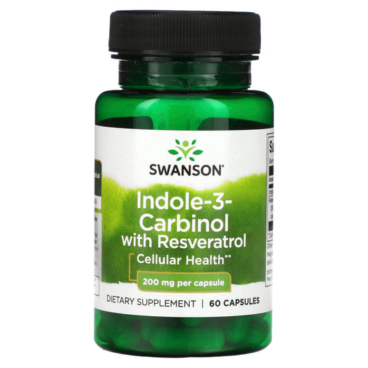 Swanson, Indole-3-Carbinol with Resveratrol, 200 mg, 60 Capsules - Image 1