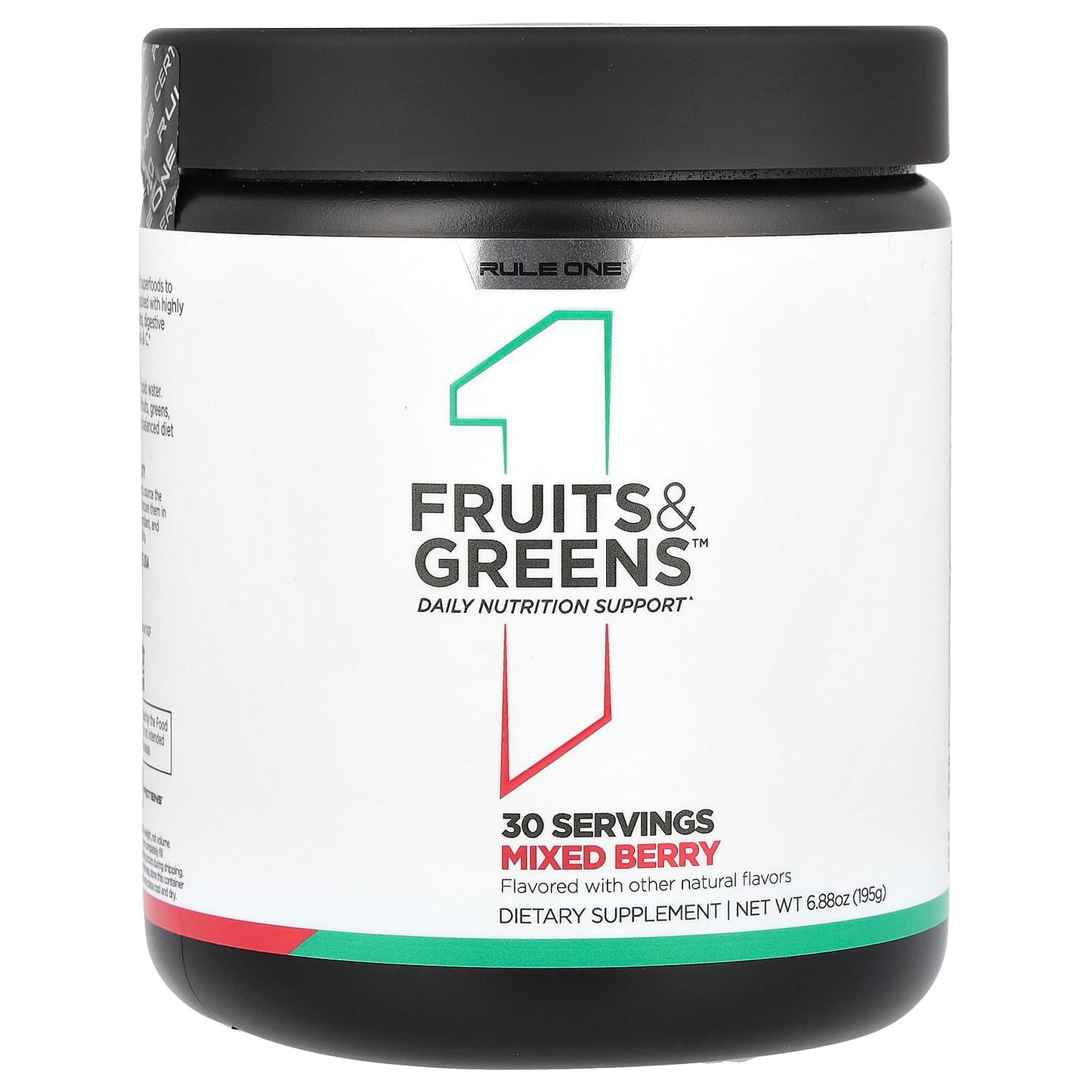 Rule One Proteins, Fruits & Greens, Mixed Berry, 6.88 oz (195 g) - Image 1