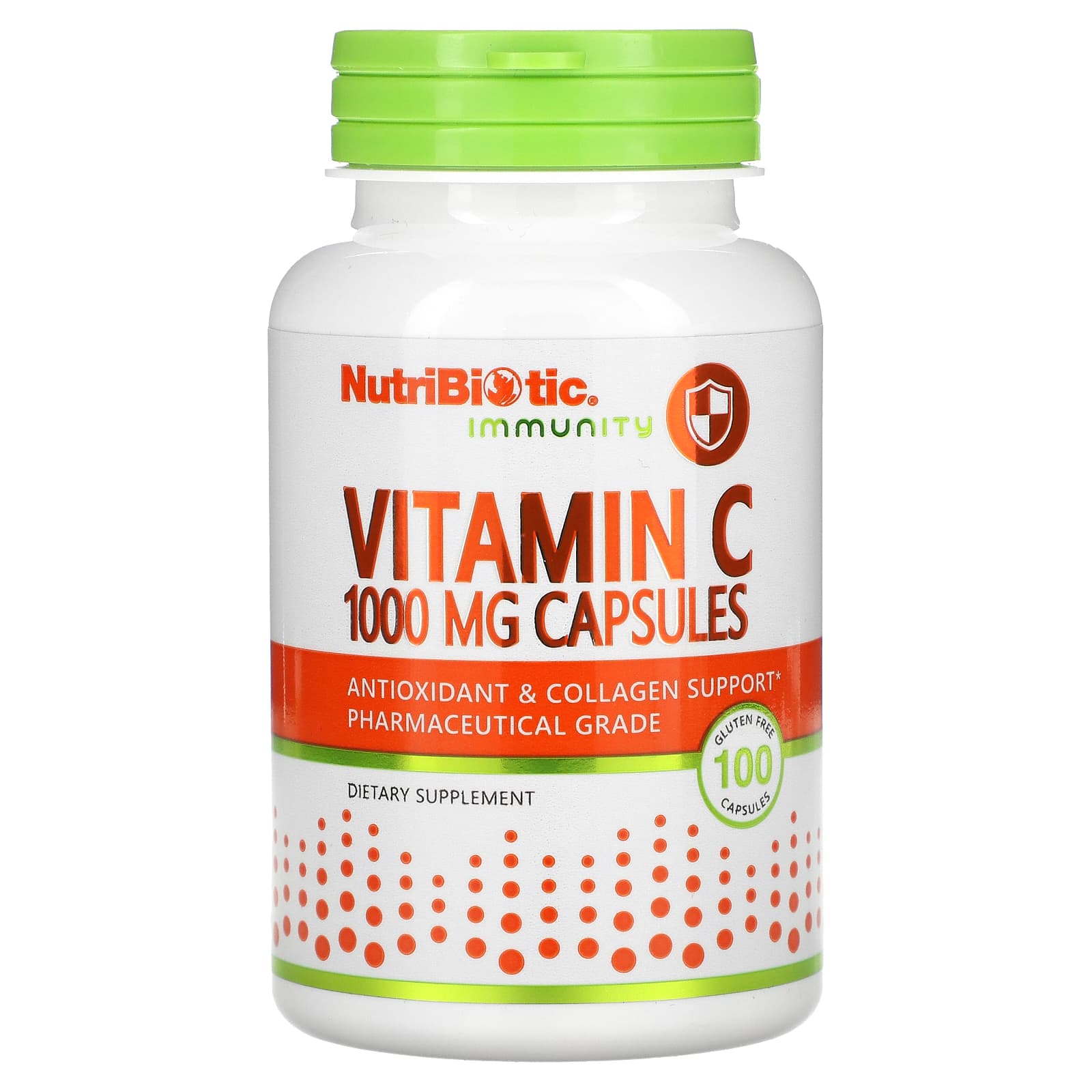 NutriBiotic, Immunity, Vitamin C, 1,000 mg, 100 Gluten Free Capsules - Image 1