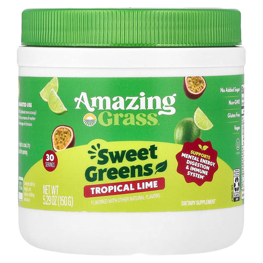 Amazing Grass Tropical Lime Greens Powder for Energy & Immune Support - Image 1