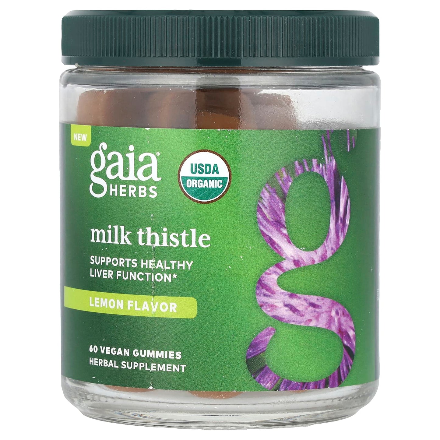 Gaia Herbs USDA Organic Milk Thistle Gummies for Liver Health - Image 1