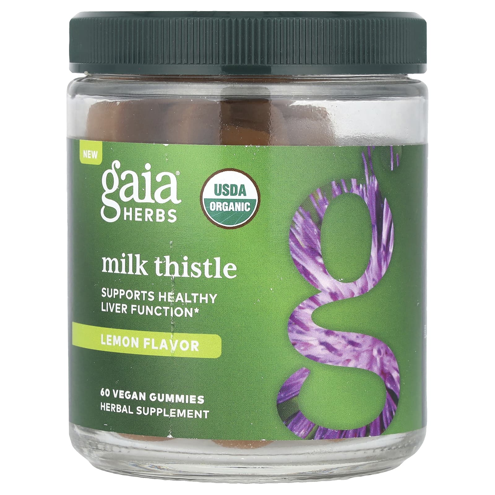 Gaia Herbs USDA Organic Milk Thistle Gummies for Liver Health - Image 1