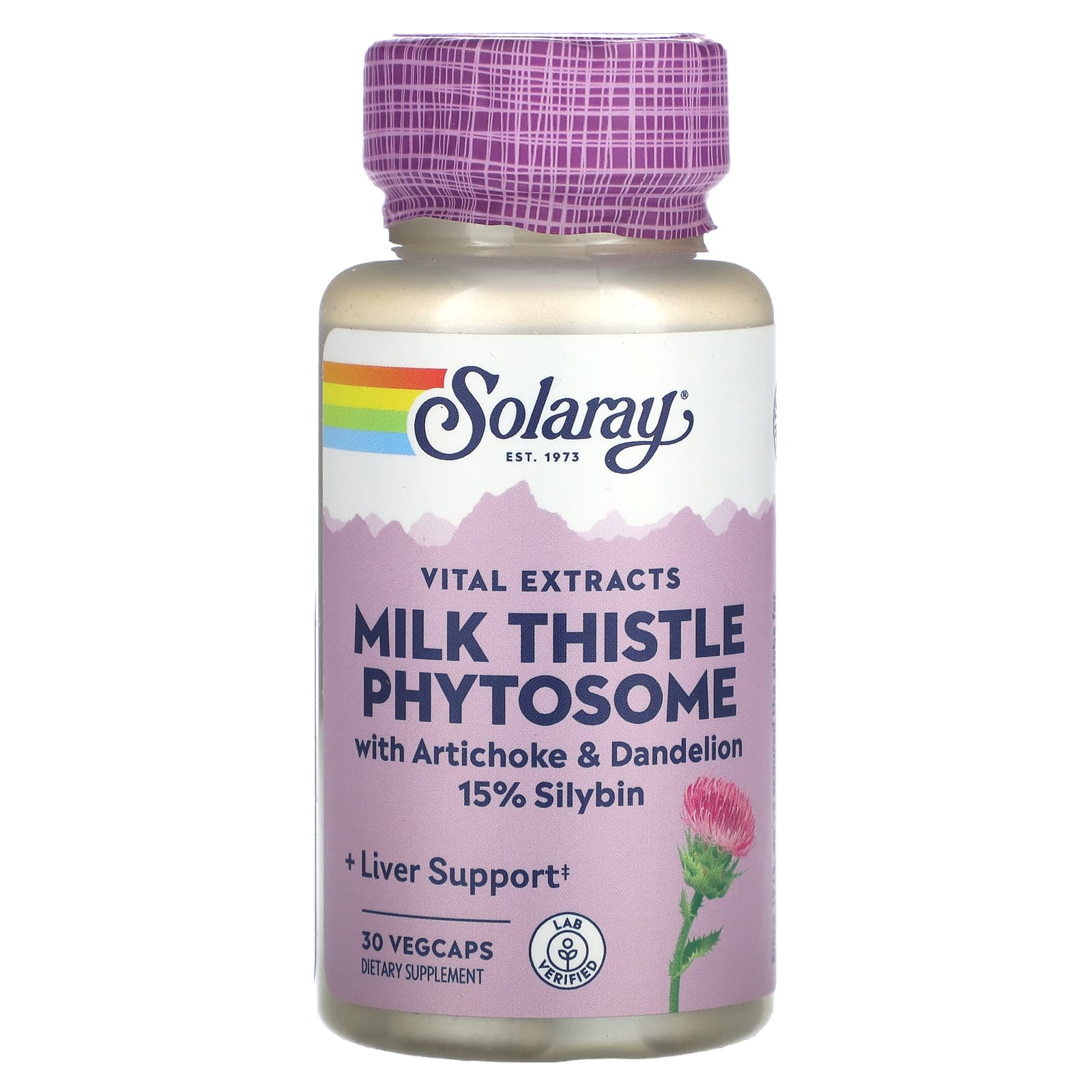 Solaray, Vital Extracts, Milk Thistle Phytosome, 30 Vegcaps - Image 1