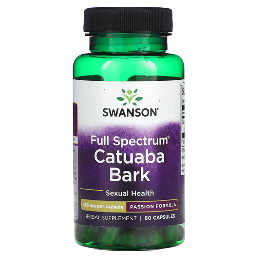 Swanson, Full Spectrum Catuaba Bark, 465 mg, 60 Capsules - Image 1