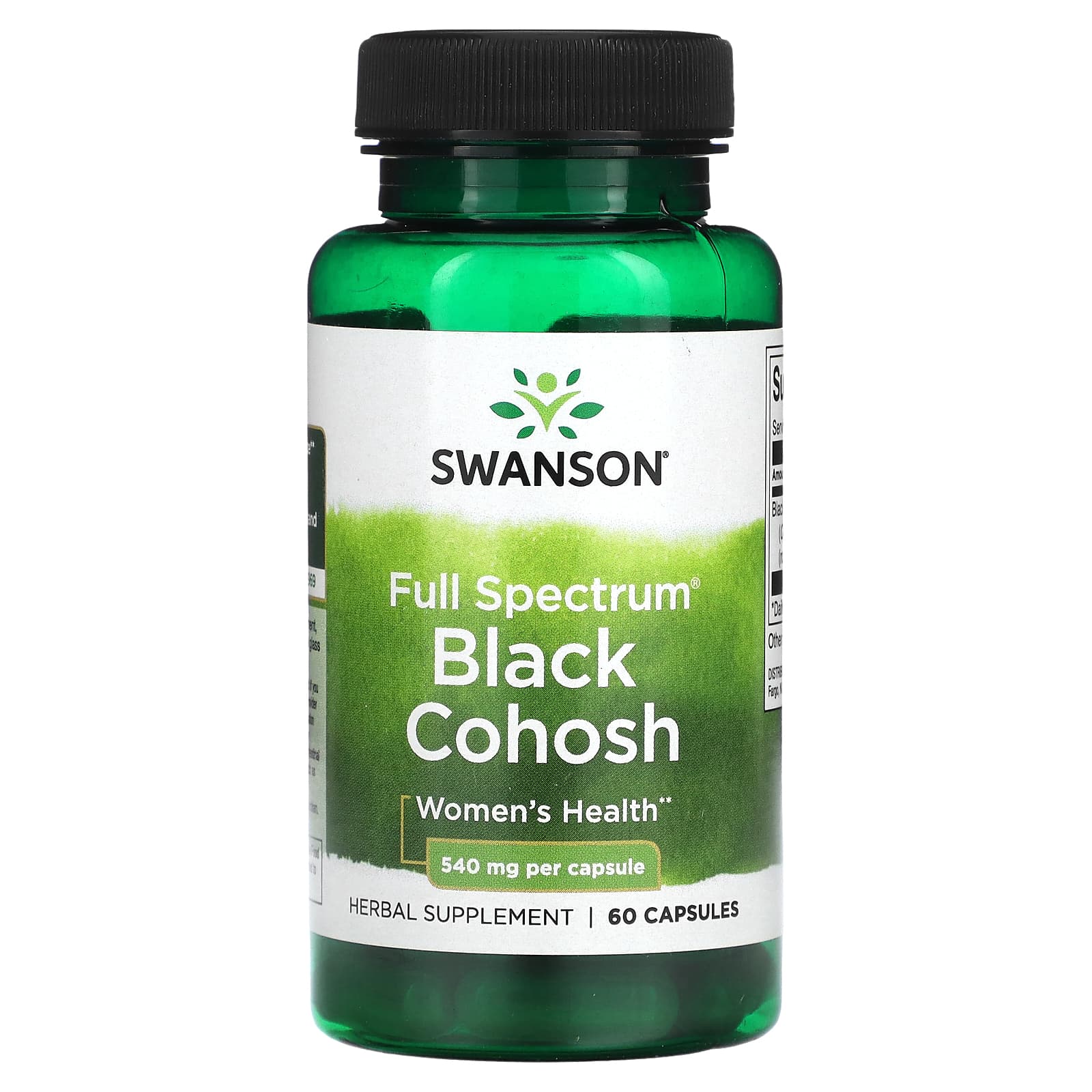 Swanson, Full Spectrum Black Cohosh, 540 mg, 60 Capsules - Image 1