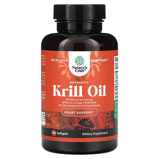 Nature's Craft, Antarctic Krill Oil, 120 Softgels (500 mg per Softgel) - Image 1