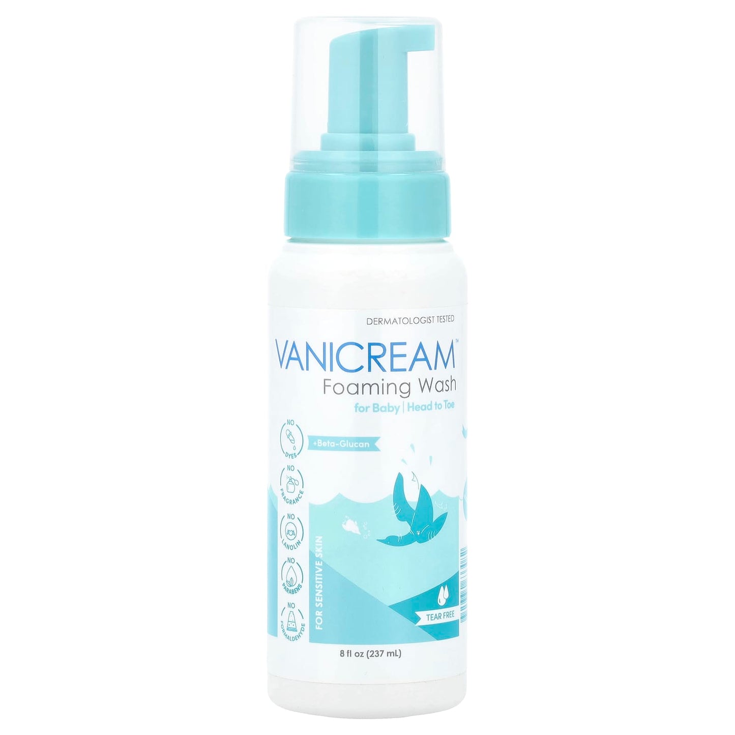Vanicream, Foaming Wash, For Baby, Sensitive Skin, Tear Free, 8 fl oz (237 ml) - Image 1