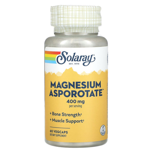 Solaray, Magnesium Asporotate, 60 VegCaps (200 mg per Capsule) - Image 1