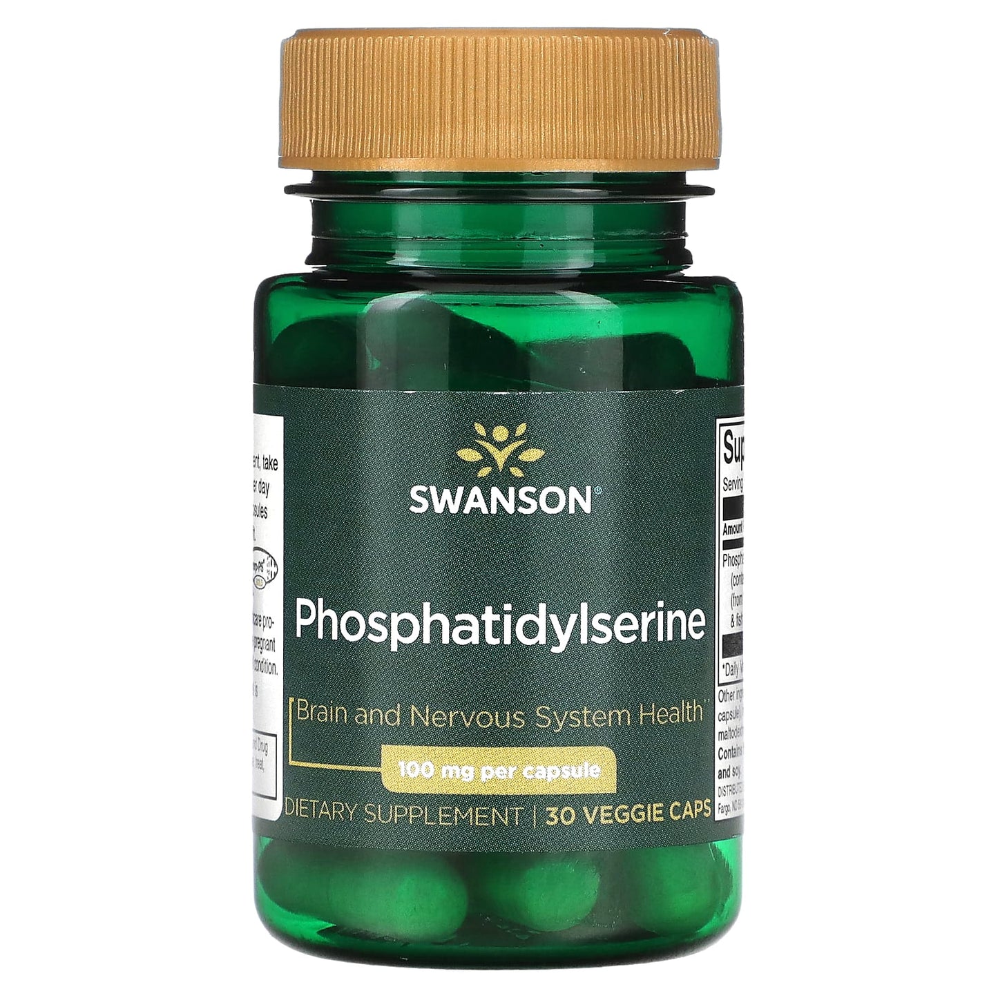 Swanson, Phosphatidylserine, 100 mg, 30 Veggie Caps - Image 1