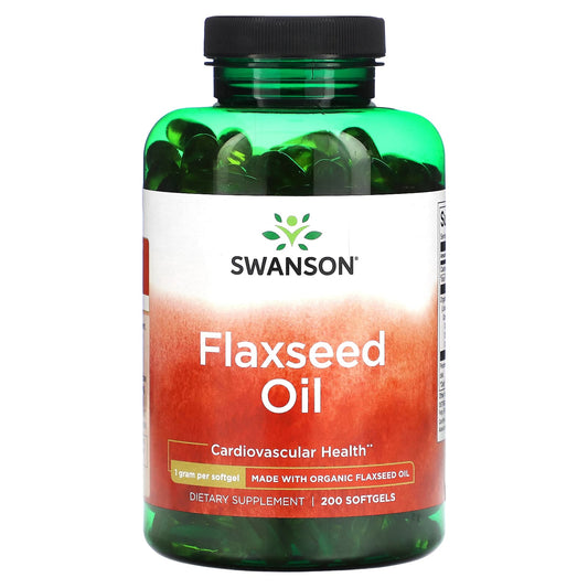 Swanson, Flaxseed Oil, 1,000 mg, 200 Softgels - Image 1
