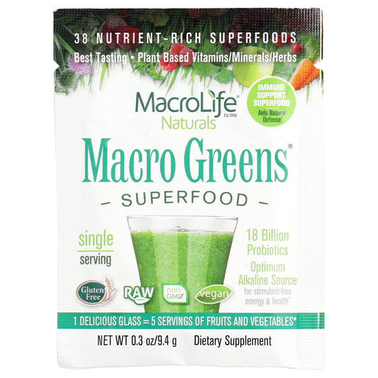 Macrolife Naturals, Macro Greens®, Superfood, 0.3 oz (9.4 g) - Image 1