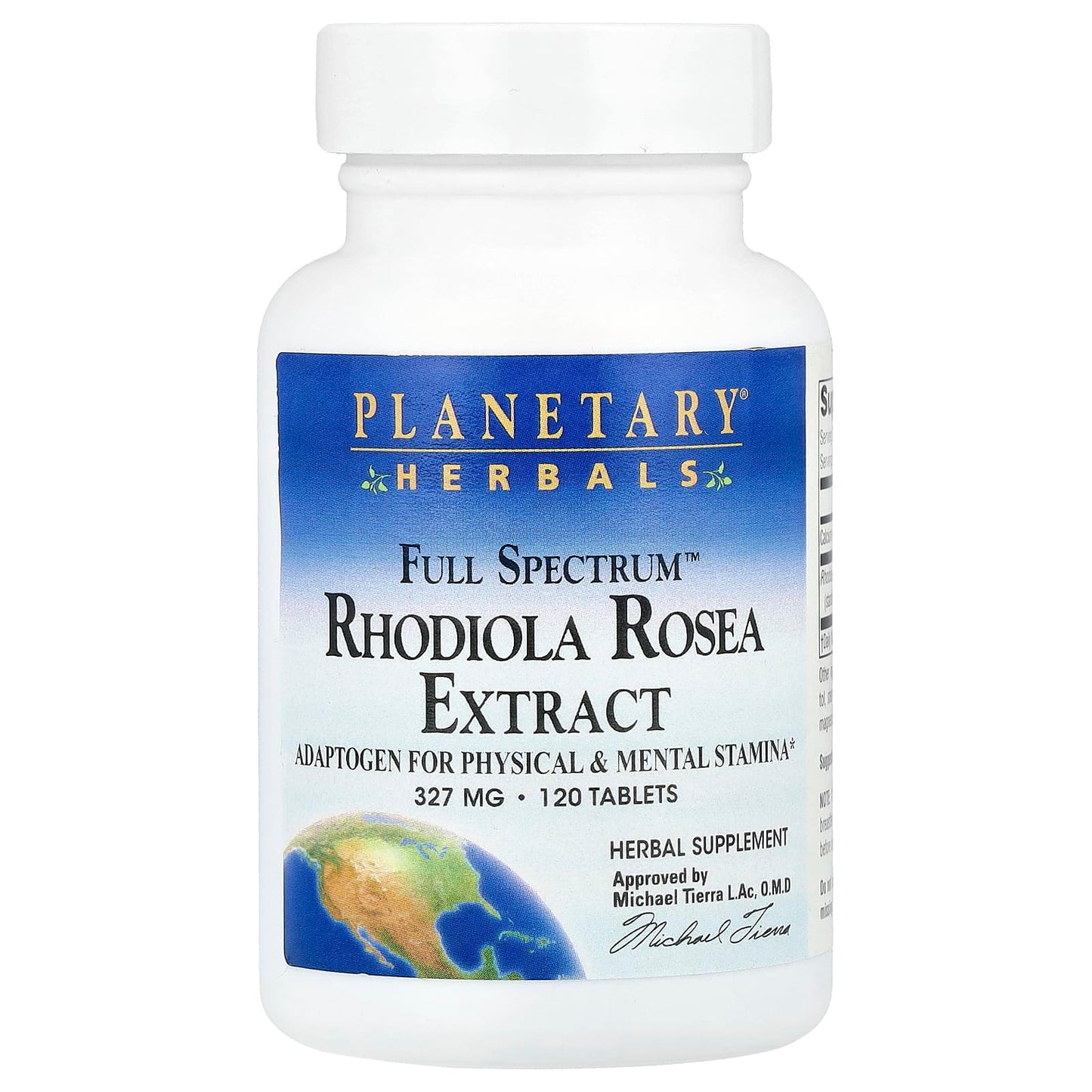 Planetary Herbals, Full Spectrum™ Rhodiola Rosea Extract, 120 Tablets (327 mg per Tablet) - Image 1