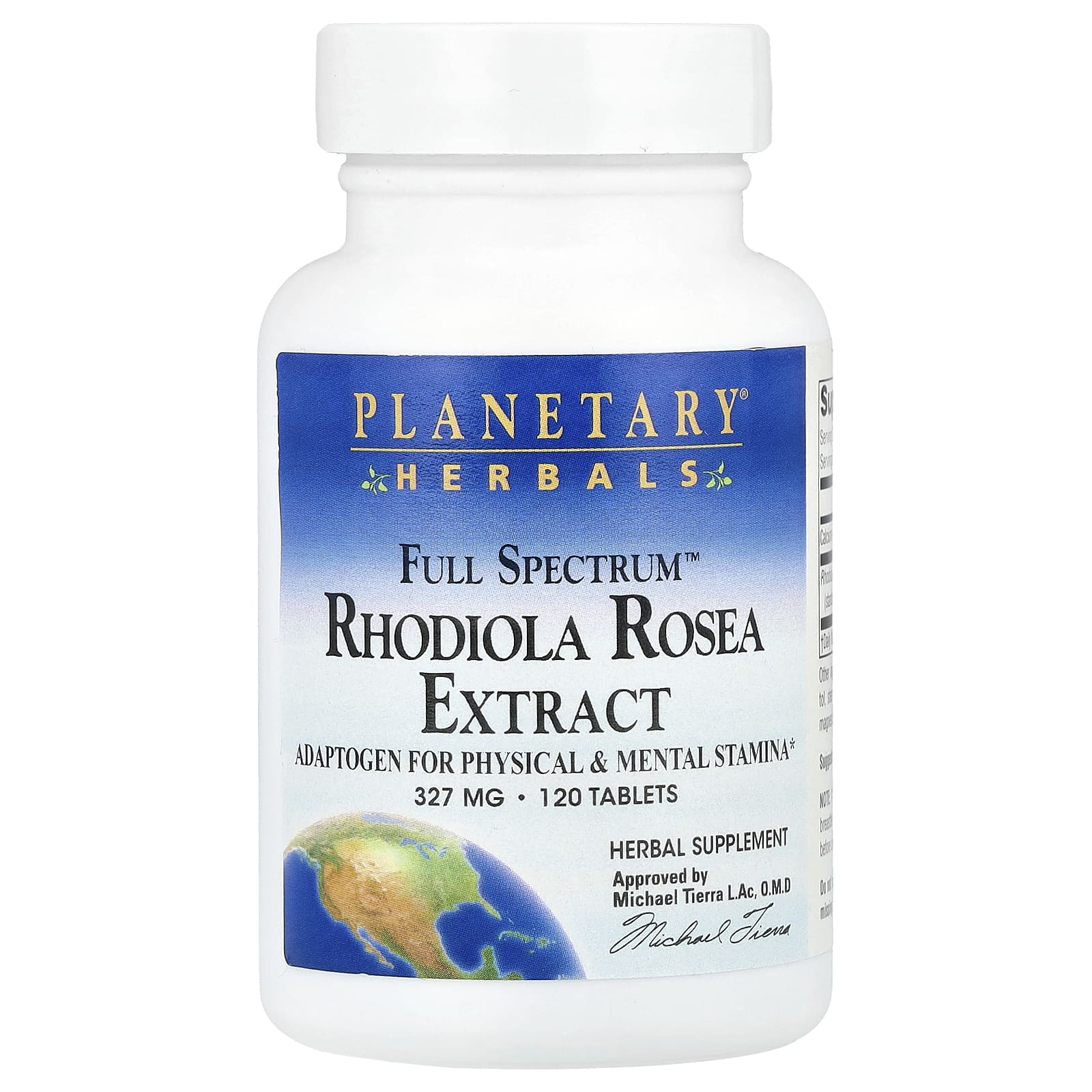 Planetary Herbals, Full Spectrum™ Rhodiola Rosea Extract, 120 Tablets (327 mg per Tablet) - Image 1