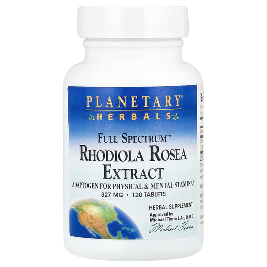 Planetary Herbals, Full Spectrum™ Rhodiola Rosea Extract, 120 Tablets (327 mg per Tablet) - Image 1