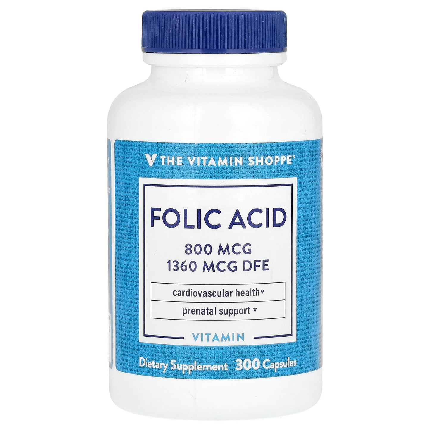 The Vitamin Shoppe, Folic Acid, 800 mcg, 300 Capsules