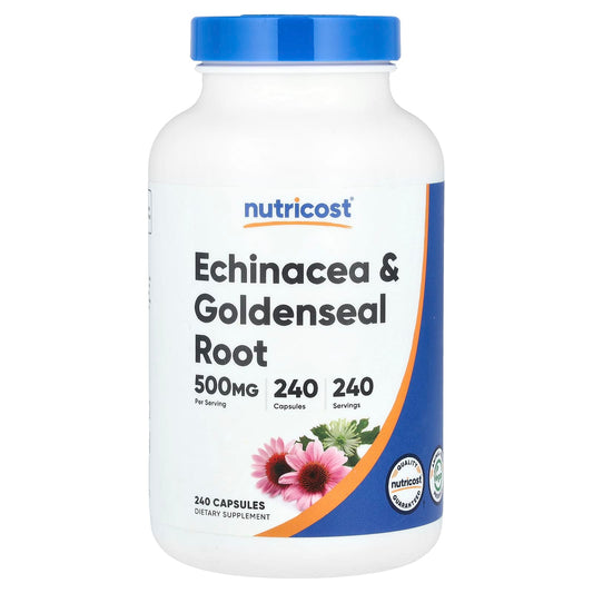 Nutricost, Echinacea & Goldenseal Root, 500 mg, 240 Capsules - Image 1