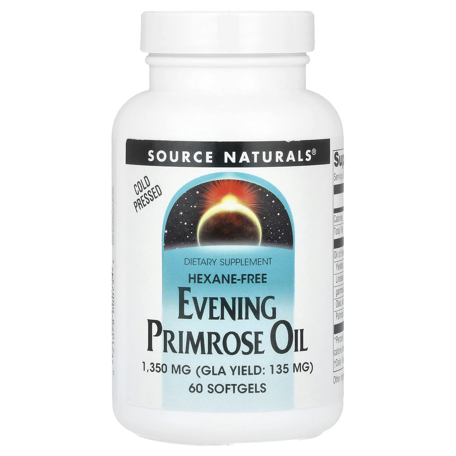 Source Naturals, Evening Primrose Oil, 1,350 mg , 60 Softgels - Image 1