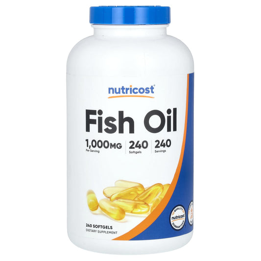 Nutricost, Fish Oil, 1,000 mg , 240 Softgels - Image 1