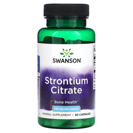 Swanson, Strontium Citrate, 340 mg, 60 Capsules - Image 1